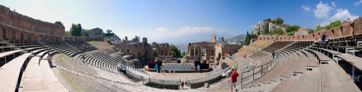 Panorama, Greco Roman Theatre, Taormina, Sicily