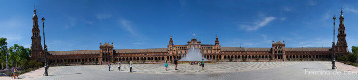Panorama Plaza de Espana, Sevilla, Spain